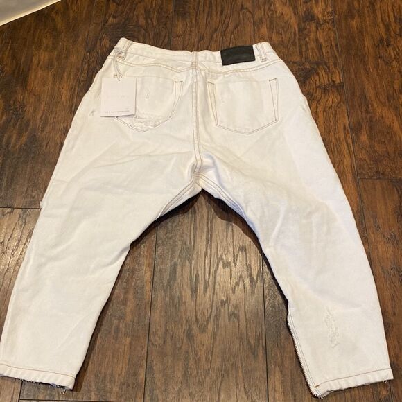 one x one teaspoon cropped white distressed jeans size 25 NWT - Picture 8 of 12